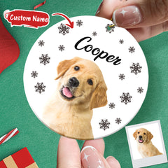 Personalised Photo & Name Christmas Pet Ornament - Custom Pet Lover Gift