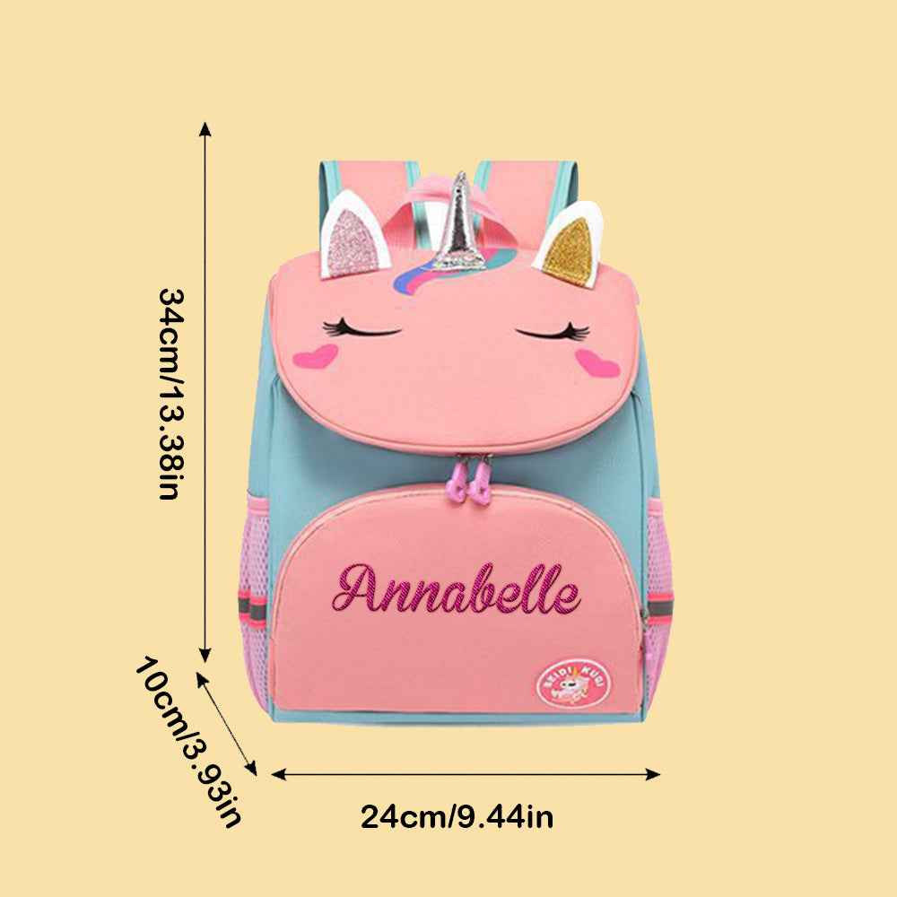 Personalized Name Embroidery Backpack Custom Unicorn Backpack School Bags Gift for Kids