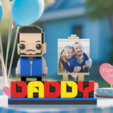 Full Body Customizable DADDY Building Block Figures with Photo - Perfect Father's Day Gift