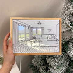 Creative Sunshine Painting Night Light - Personalised Wooden Lamp | Home Decoration Gift