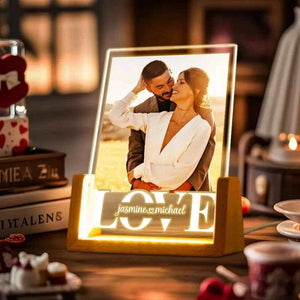Personalized Couple Photo Collage Night Light Custom Valentines Day Gift Gift for Couple Anniversary Gift for Girlfriend Love Gift