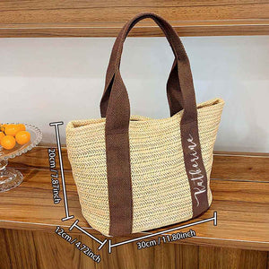 Personalized Beach Straw Bags Custom Tote Bag Bridal Shower Bag Wedding Gift for Bridesmaid Bride