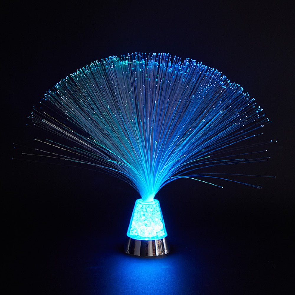 Personalised Fibre Optic Photo Lamp - Custom Colour Changing Night Light with Crystal Base