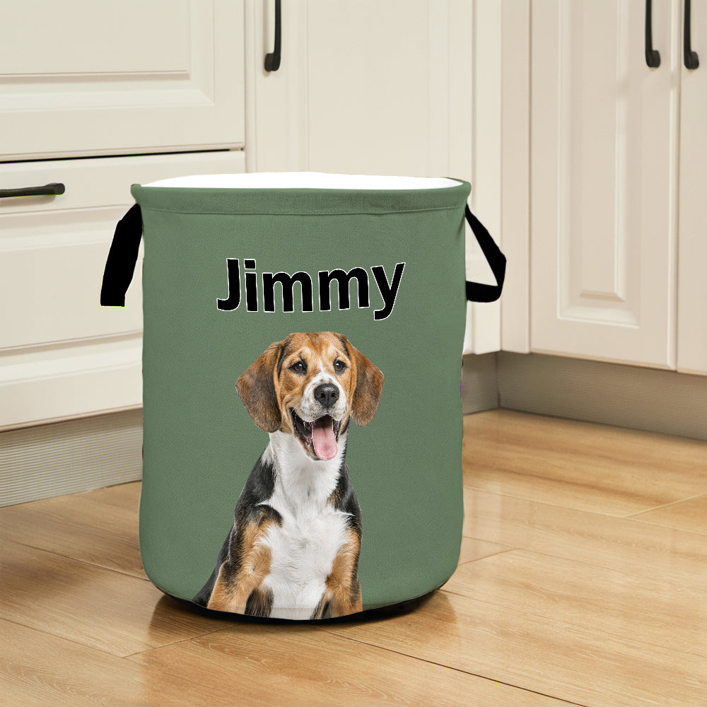 Personalised Pet Portrait Storage Basket – Custom Pet Keepsake (Oxford Cloth)