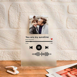 Custom Music Album Cover Glass Art Acrylic Scannable Song Code Plaque