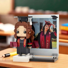Full Body Customizable 1 Person Brick Figure Custom Photo Brick Figure Graduation Gift