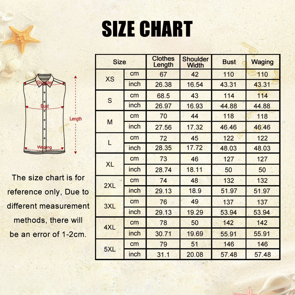 Front view of personalised face men's sleeveless Hawaiian shirt with custom yellow photo print, lightweight breathable vest style ideal for summer beach days and casual wear