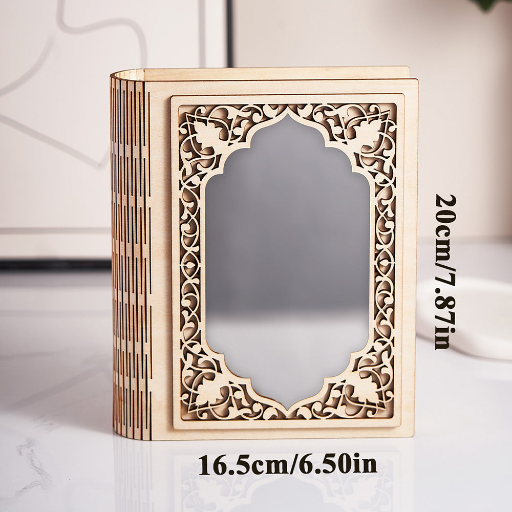 Personalised Grimoire Mirror Photo Frame - Unique Book Lover Gift with Custom Photo