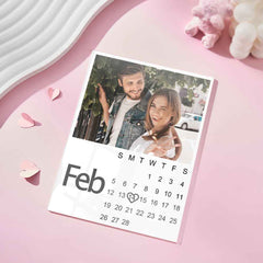 Customizable Calendar Plaque With Photo Personalized Photo Anniversary Gift