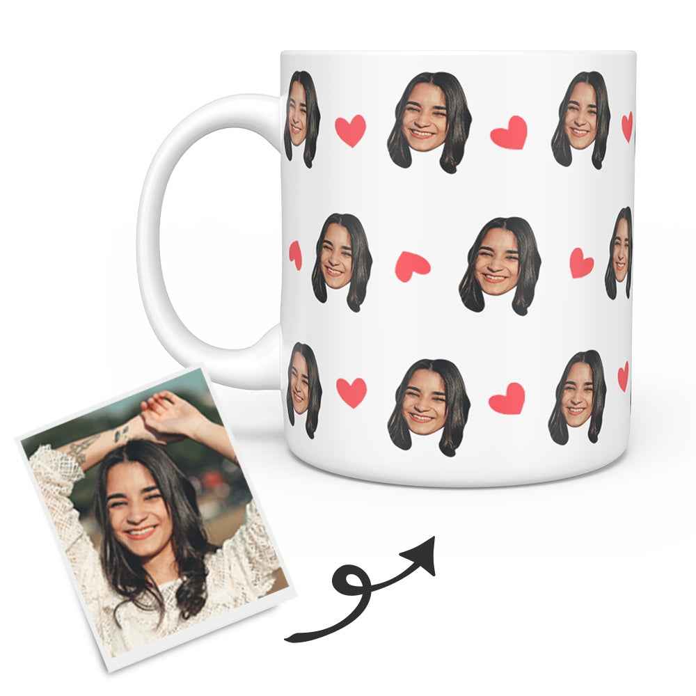 Personalized Face Mugs Little Heart Coffee Mug For Friends