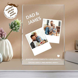 Father's Day Gift Night Light Custom Name and Photo Night Lamp for Dad