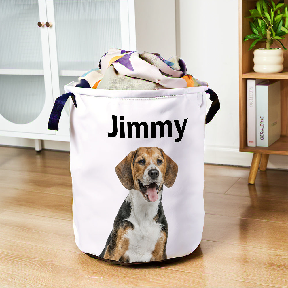 Personalised Pet Portrait Storage Basket – Custom Pet Keepsake (Oxford Cloth)