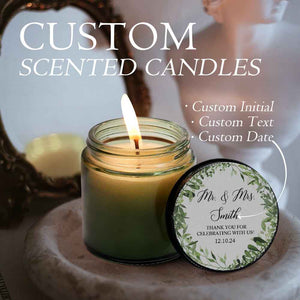 Personalized Mason Jar Candle Favors Wedding Favor Gifts