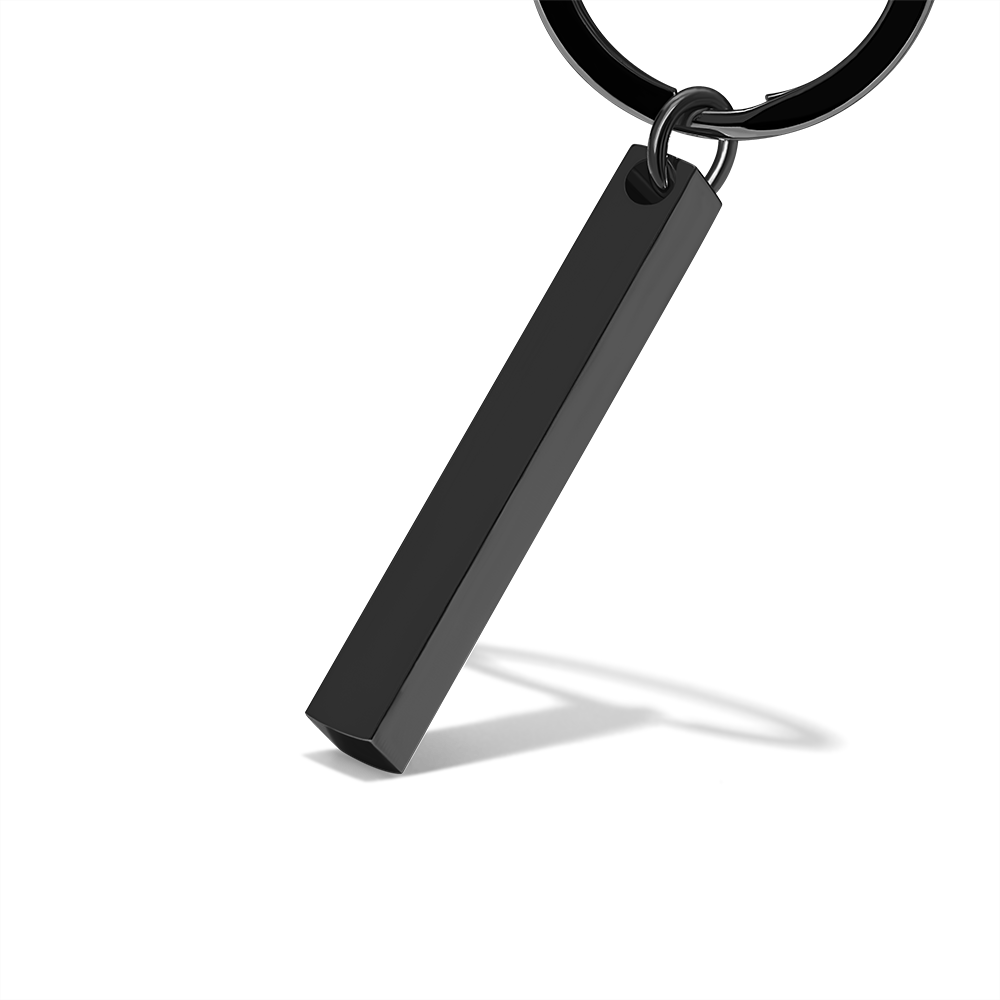 Personalised 3D Bar Keychain — Engraved Spotify Music Code