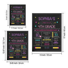 Personalised First Day of School Sign - Custom Wooden Back to School Gift