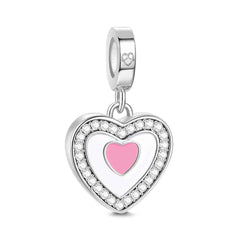 Custom Photo Dangle Heart Charm For Bracelet Jewelry Making