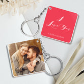 Custom Double Sided Photo Keychain | Personalised Acrylic Gift For Her/Him