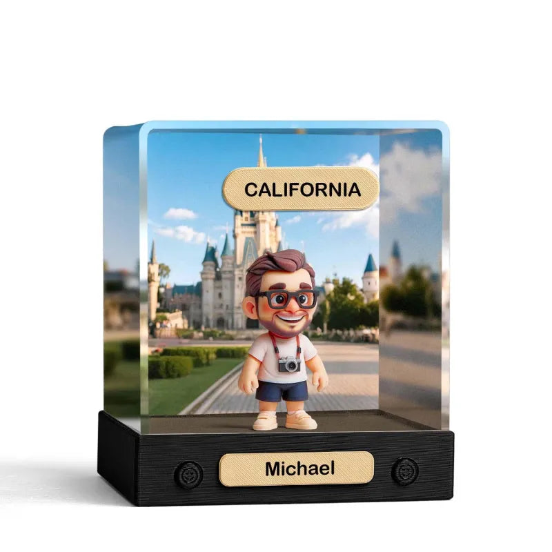 Personalised 3D Mini Figure from Your Photo - Custom Acrylic Box Gift