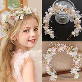 Bohemian Flower Girl Crown | Wedding Tiara Hair Accessory
