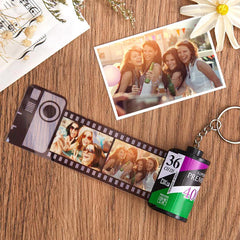 Personalised Film Roll Keychain | Custom Camera Film Keyring | Christmas Gift