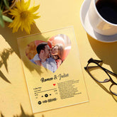 Personalized Sptfy Plaque Custom Heart Photo Album Music Plaque Anniversary Gift for Him