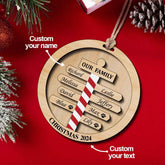 Personalized Christmas Family Ornament Custom Family Member Names Gift for Christmas