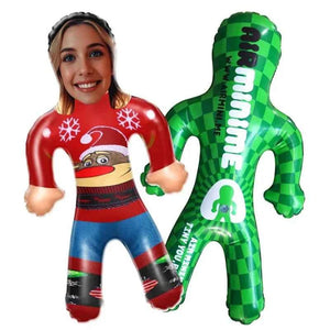 Custom Face Reindeer Christmas Jumpe Blow Up Dolls Funny Inflatable Balloon Custom Air Doll for Party Favors Christmas Gifts