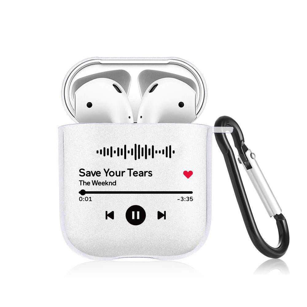 Side view of a Personalised Photo AirPods Case showing its lightweight, pocket-friendly design with full access to charging port