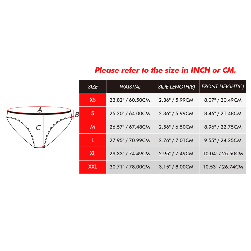 Personalised Face Panties – Christmas Cookies style lace custom photo underwear for women, printed cut-out portrait on soft brief