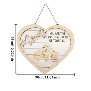 Custom Mom You Are the Piece That Holds Us Together Puzzle Piece Sign Mother's Day Gifts