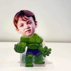 Personalised Hulk Shaking Head Ornament - Custom Car Dashboard & Desktop Decoration