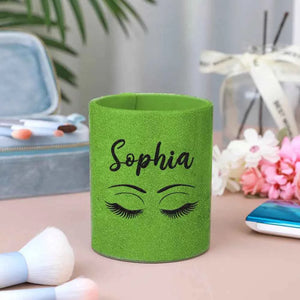 Personalized Glitter Color Make Up Brush Holder with Name Birthday Anniversary Gift for Women