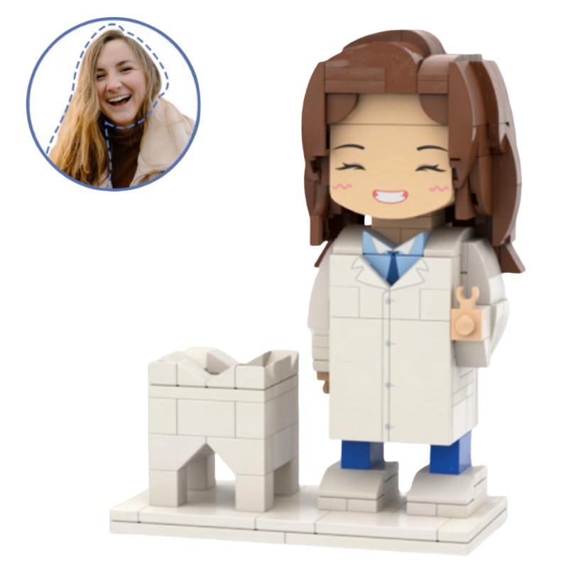 Custom Dentist Brick Figure with Personalised Text - Unique Doctor's Day & Career Gift