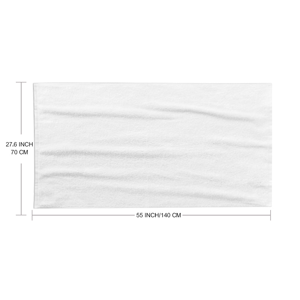 Close-up of personalised gradient towel fabric showing soft 80% polyester/20% nylon texture and vivid custom name print — perfect custom name towel