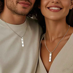 Custom Eyes Photo Necklace Double Sided Personalization Photo Eye Necklace You and Him/Her