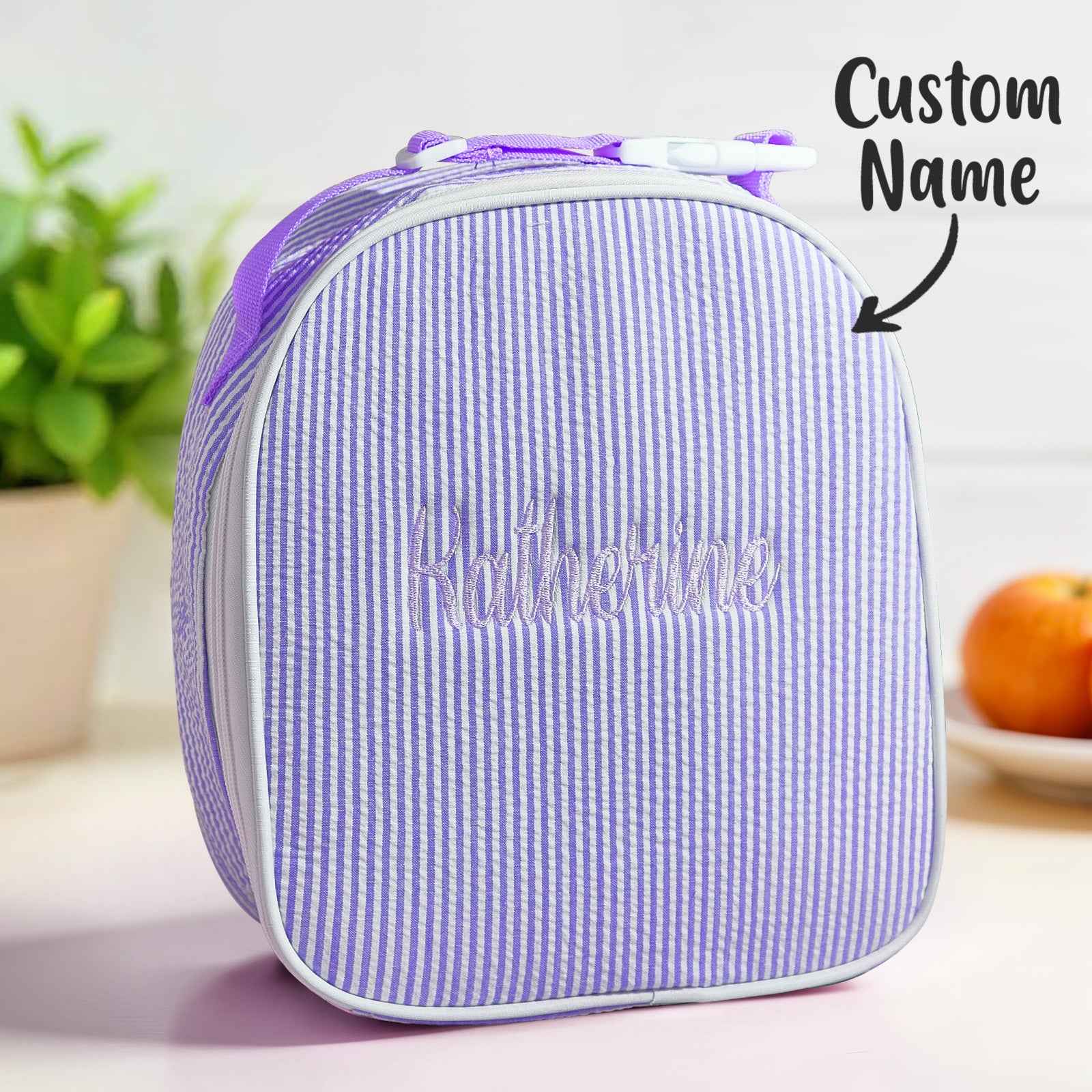 Personalized Lunch Bag with Embroidered Name Gift for Kids