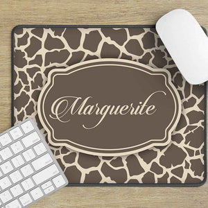 Customised Name Desk Mouse Mat Leopard Print Mouse Pads For Office