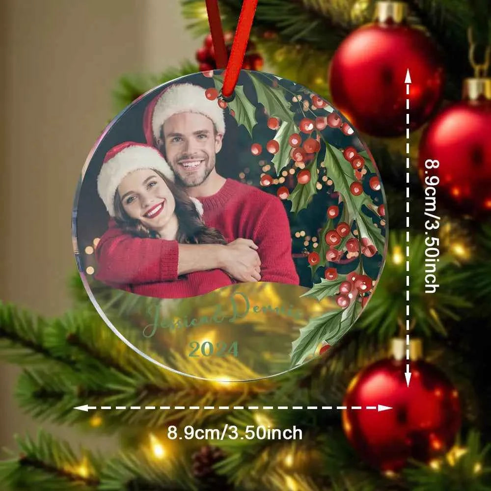 Personalized Christmas Photo Ornament Christmas Tree Decoration Gifts for Family or Friends