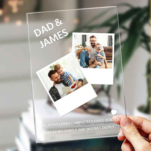 Father's Day Gift Night Light Custom Name and Photo Night Lamp for Dad