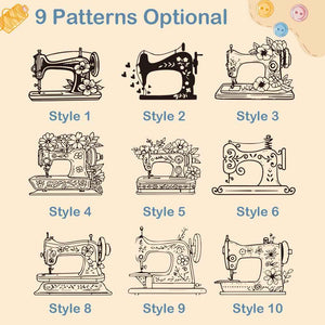 Personalized Sewing Machine Pattern Wooden Storage Box Gift for Seamstress Sewing Enthusiast