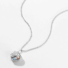 Embossed Heart Picture Locket Pendant Necklace With Photo