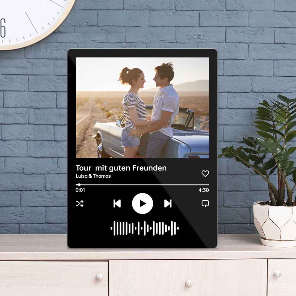 Scannable Music Code Acrylic Plaque Custom Photo Album Cover