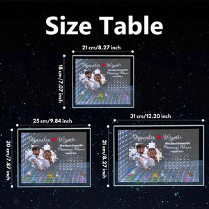 The Day I Found My Missing Piece Light Customize Photo and Calendar Custom Name Personalized Gift For Couple