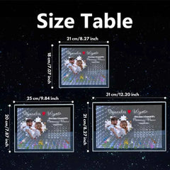 The Day I Found My Missing Piece Light Customize Photo and Calendar Custom Name Personalized Gift For Couple
