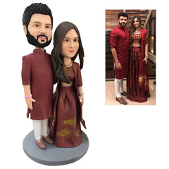 Personalised 2 Person Custom Bobbleheads - Unique Couple Gift