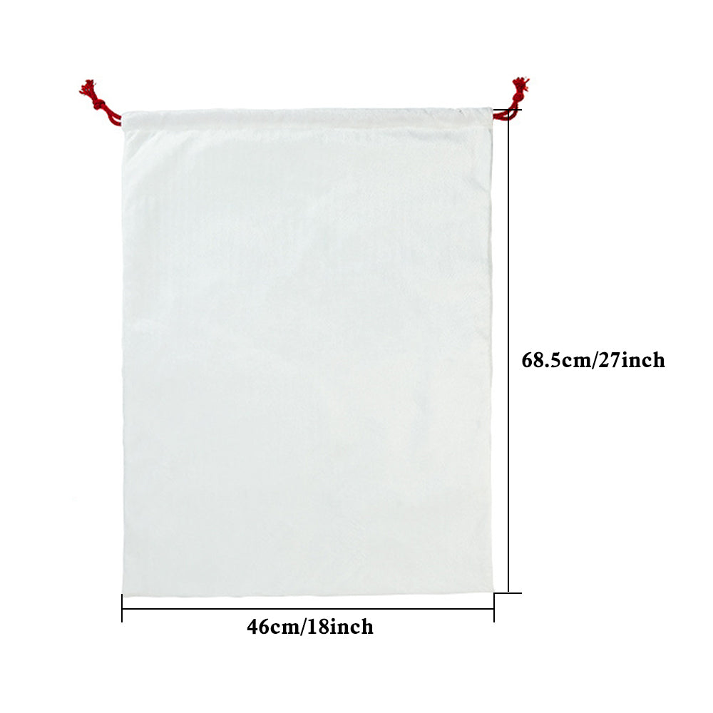 Close-up of personalised photo print on Santa sack fabric, high-resolution customised image on a durable Christmas gift bag