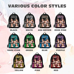 Custom Photo & Name Lightning Backpack – Personalized School Bag with Text Design Back to School Season Gift Birthday Gift