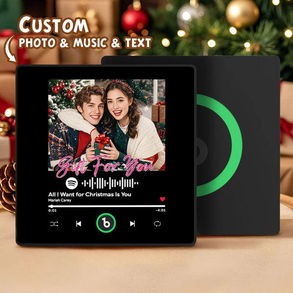 FridgeBeats 4.0 Pro — framed custom music & photo fridge magnet, Bluetooth enabled, acrylic 10cm