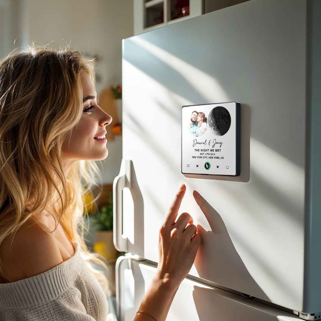 FridgeBeats Framed New 4.0 Upgrade Custom Music Fridge Magnet Moon Phase Style Fridge Magnet Gift for Lover