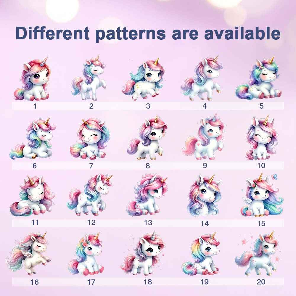 Personalized Unicorn Moon LED Night Light with Name Lamp Decor Birthday Gift for Girls